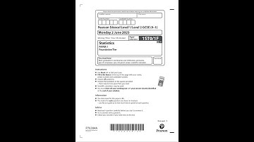 2025 Pearson EDEXCEL GCSE StATIstics Paper 1 1st0 1f FoundATIon Tier