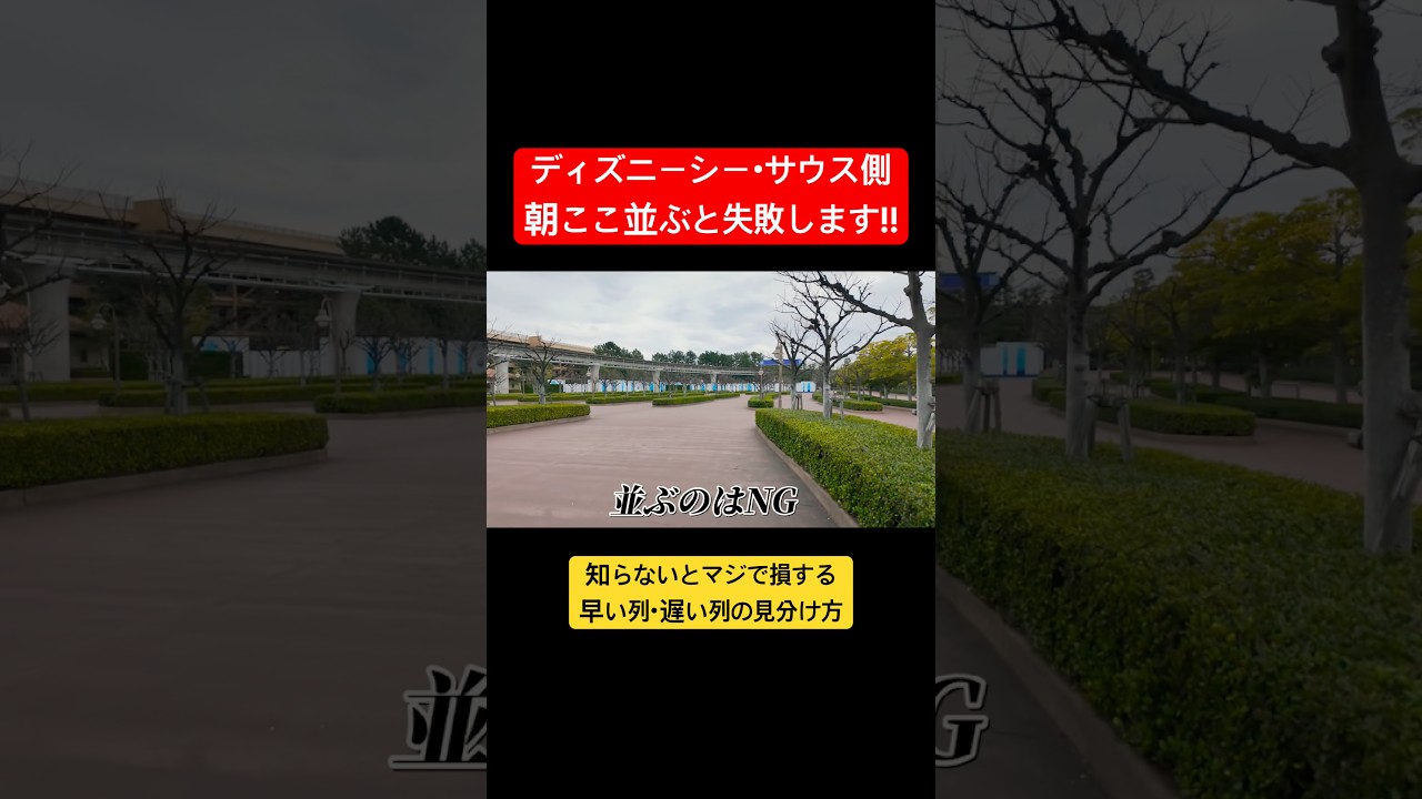 今並ぶのNGは〇列目!ディズニーシー開園待ち攻略法! #ディズニー #ディズニーランド #ディズニーシー #裏技 #disney #tdr #tdl #tds #disneysea