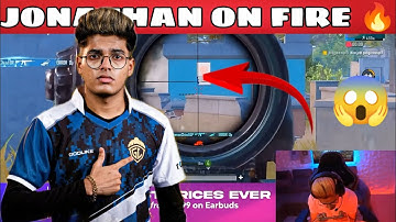 JONATHAN GAMING GOD LEVEL GRANADE 1V4 CLUTCH 🤫! HACKER OR WOTT😱! #jonathangaming #bgmishorts#shorts