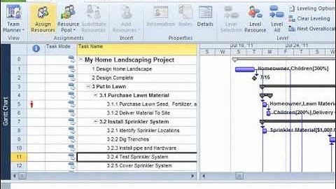 The Combination View - MS Project 2010 Tutorial