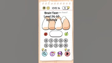Brain Test: Level 56-60 Solution #games #braintestsolution #braintestlevel #gaming #puzzle #trending