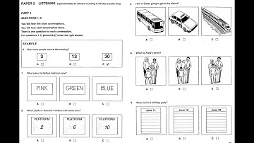 Listening A2, KET 3, Test 2, Part 1