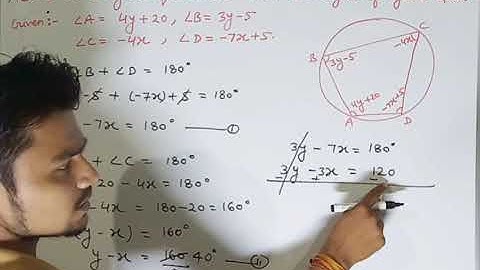 ABCD is a cyclic quadrilateral. Find each angle of cyclic quadrilateral Ex:-3.7 ques no. 8 class 10