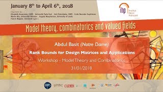 rank bounds for design matrices and applications