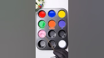 How to create 9 new colors from 3 primary colors #colormixing#paintmixing#shorts#coloring