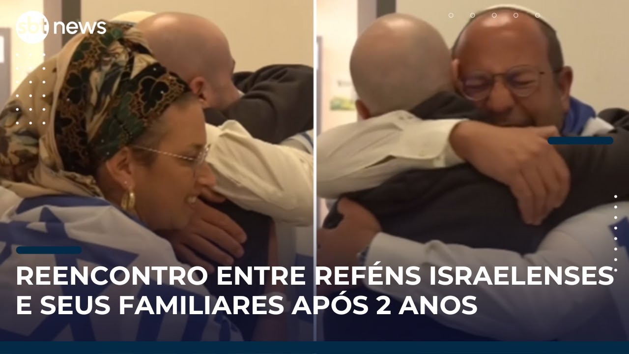 Reféns israelenses libertados pelo Hamas reencontram seus familiares e emoção toma conta