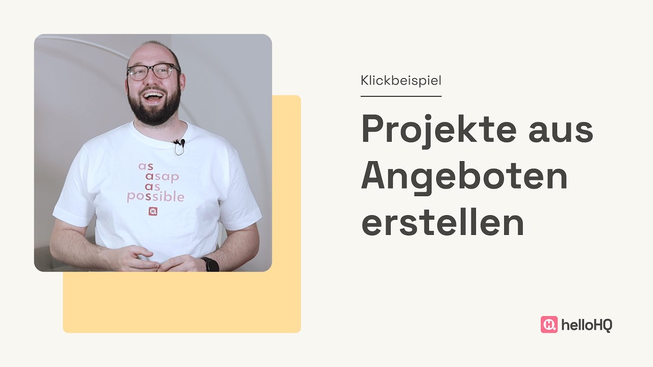 Projekte aus Angeboten erstellen | helloHQ