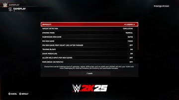 WWE 2K25 - How To Change Difficulty!