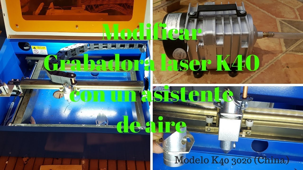 Una cortadora láser K40 Air Assist Boquilla para 40W CO2