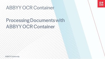 ABBYY OCR Container Demo: Processing Documents with ABBYY OCR Container
