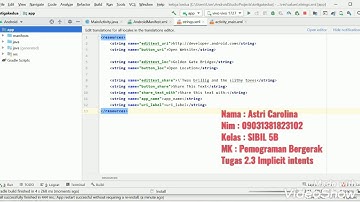 (Pemograman Bergerak) Implicit intents