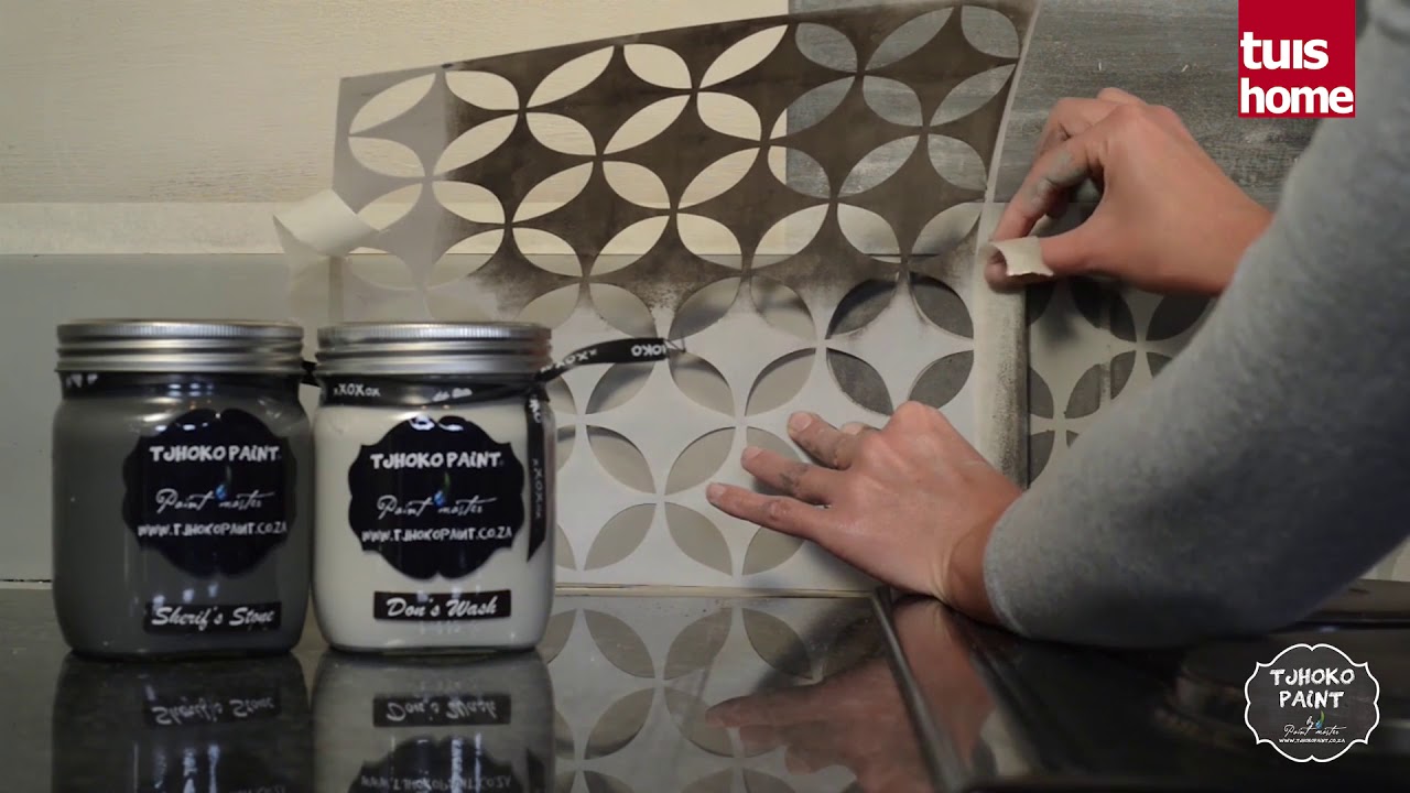 Stencil Tea Towel Tutorial with Chalk Paint – Hallstrom Home