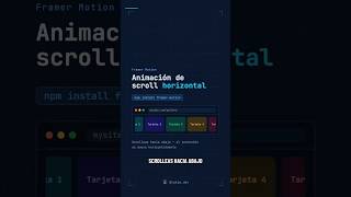 Scrolleas hacia abajo y el contenido se mueve solo - 20 líneas de código con Framer Motion