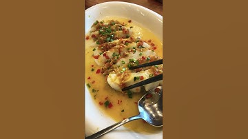 steamed cod fish with chilli garlics and chives 📍 Yeye Hunan Restaurant 🇲🇾 #penang
