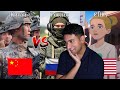 Реакция АМЕРИКАНЦА на армию России, США и Китая