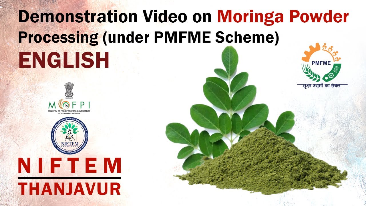 Demonstration Video on Moringa Powder Processing (under PMFME Scheme ...