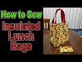 How to sew a lined insulated lunch box bag with no bindings diy cooler bag easy beginner project