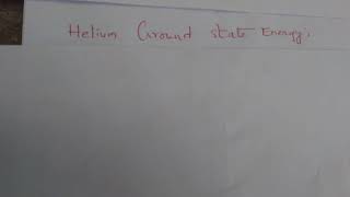 QM: Helium ground state by VM