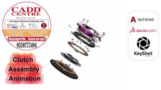 Clutch Assembly Animation Done By Solidworks & Keyshot @caddcodingdotcom