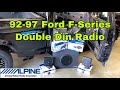 Installing A Double Din Radio In 92-97 Ford F-Series & Bronco. Alpine ILX-W650 Review. OBS Ford