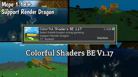 Colorful Shaders BE V1.17 - MCPE 1.18+ Support Render Dragon