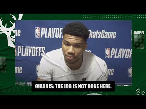 Giannis Antetokounmpo on Bucks' Game 3 win vs. Heat: ' The job is not done here' | NBA on ESPN