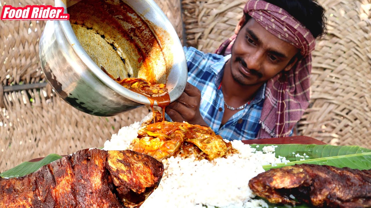 Hunting Fish Eating Challenge,Unlimited white rice,fish fry,fish curry