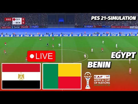 LIVE Egypt Vs Benin AFRICA CUP OF NATIONS 2025 Round Of 16 PES 21 Simulation 