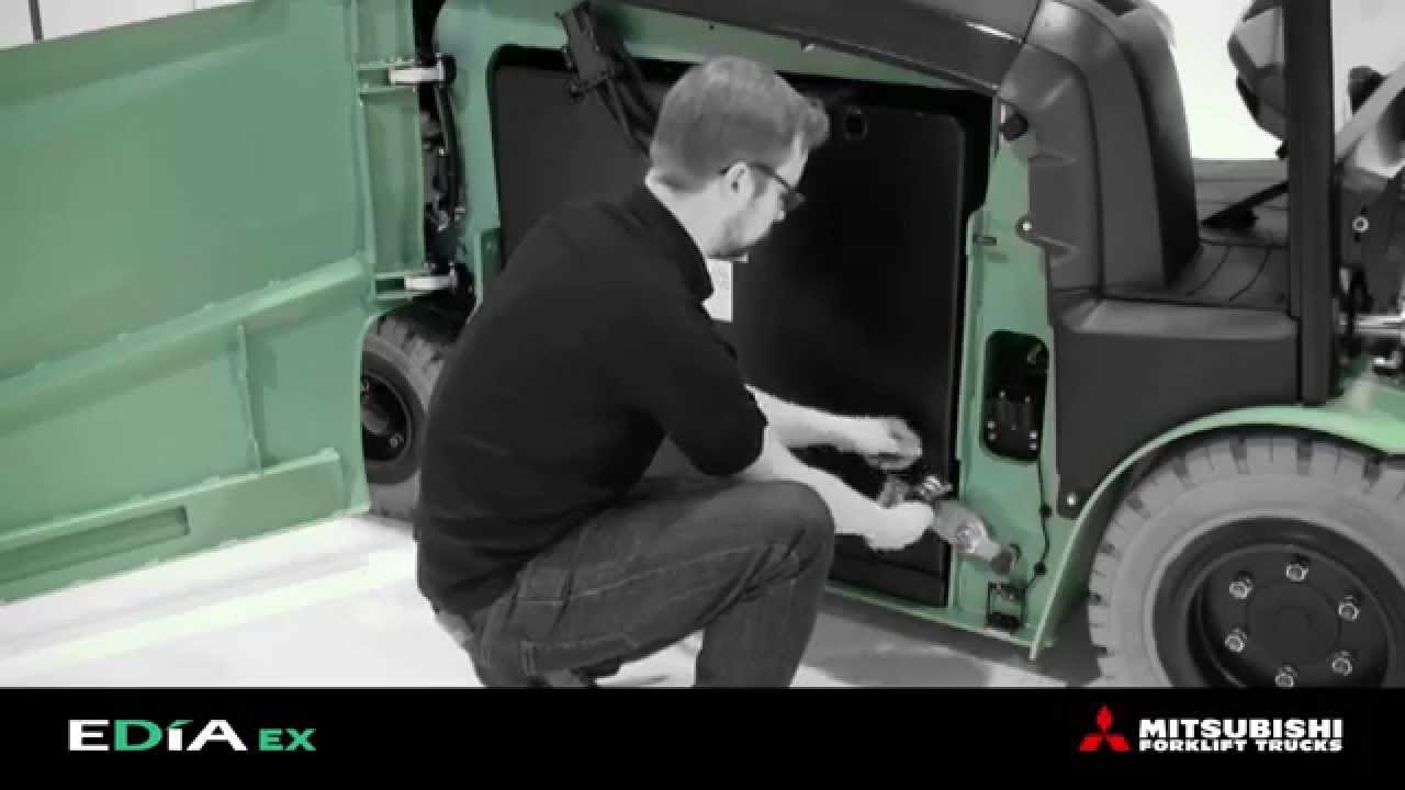 Mitsubishi Forklift Trucks EDiA EX Lateral Battery Exchange System