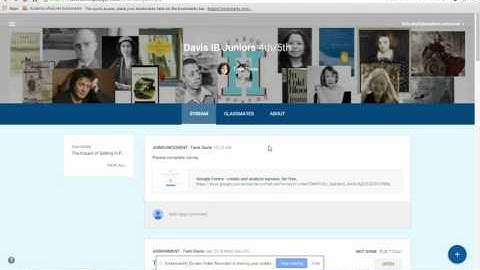 Submitting Blog Post to Google Classroom