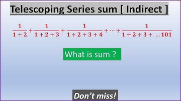 Math olympiad  | Telescoping Series ( Indirect ) | 𝟏/(𝟏+𝟐)+𝟏/(𝟏+𝟐+𝟑)+𝟏/(𝟏+𝟐+𝟑+𝟒)+…+𝟏/(𝟏+𝟐+𝟑+ …𝟏𝟎𝟏)