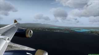 Landing at Honolulu Airbus A340-300