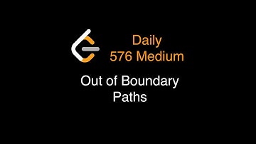 LeetCode 576. Out of Boundary Paths - Medium