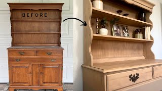 OLD HUTCH TO MODERN | FURNITURE MAKEOVER BEFORE AND AFTER