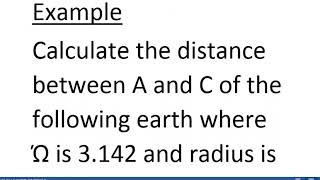 Earth geometry. Distance along the same latitude