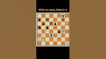 ||Mate in 4|| #shorts #chess  #checkmate #learnchess  #tactics #chessforbeginners #chessmatetricks