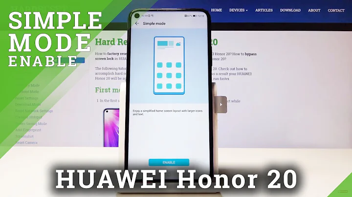 How to Use Minimalistic Look in HUAWEI Honor 20 - Simple Mode