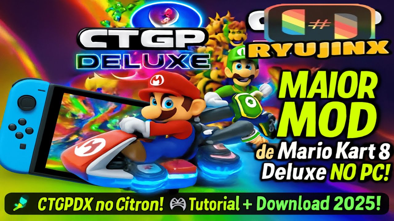 🚀 CTGPDX no Citron! MAIOR MOD de Mario Kart 8 Deluxe NO PC ! 🎮 Tutorial + Download 2025!