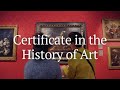 Certificate in the history of art with oxford university