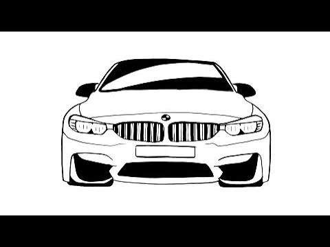 How To Draw Bmw Car Step By Step - Bmw Araba Çizimi Nasıl Yapılır - Kolay Araba Çizimleri