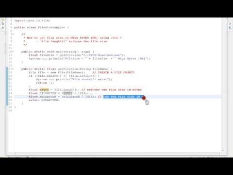 HOW  TO GET FILE SIZE IN MEGA BYTES MB USING JAVA