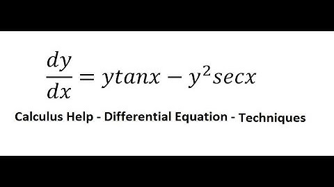 Calculus Help: Differential Equation - Integrating Factor - dy/dx=ytanx-y^2 secx