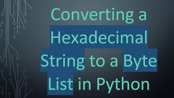 Converting a Hexadecimal String to a Byte List in Python