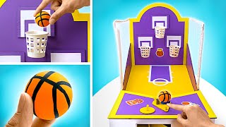 Creiamo E Giochiamo Al Gioco Da Tavolo NBA Basketball || Facile Fai Da Te Con Il Cartoncino 🏀