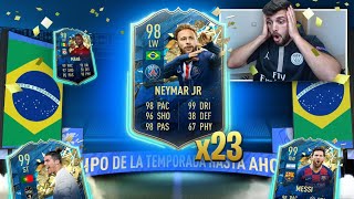 ABRO 23 SOBRES DE TOTS ASEGURADO Y ME SALE NEYMAR EN MI CUENTA  FIFA 20