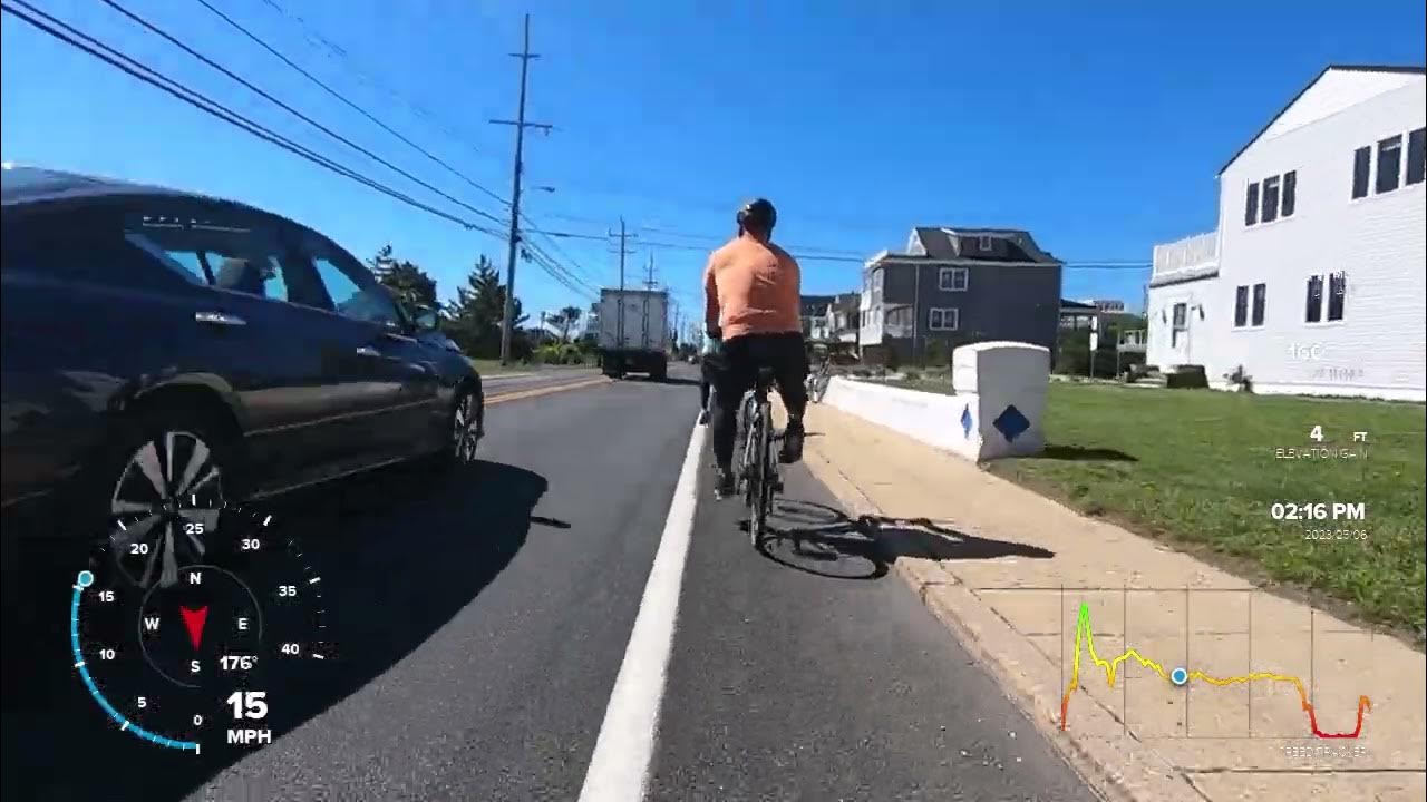 Bike and Beers Monmouth 2023 Descending Sandy Hook Bridge and Hitting