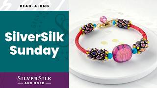 Weaving Mini Gem Duos into a Tube Bracelet with SilverSilk Chain