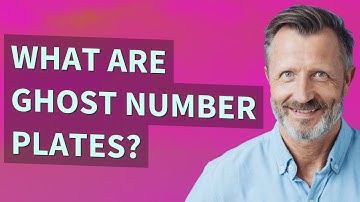 What are ghost number plates?