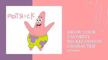 Draw Patrick of Nickelodeon using Procreate app on iPad Pro and Apple Pencil
