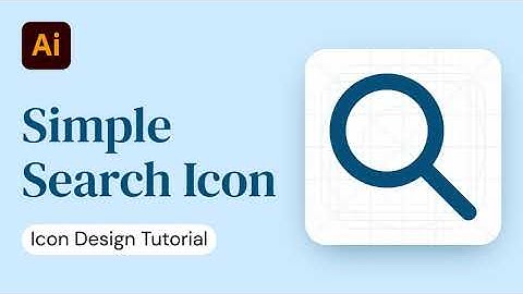 🔍  How to design a search icon in Adobe Illustrator - Design tutorial for beginners | NQdesign